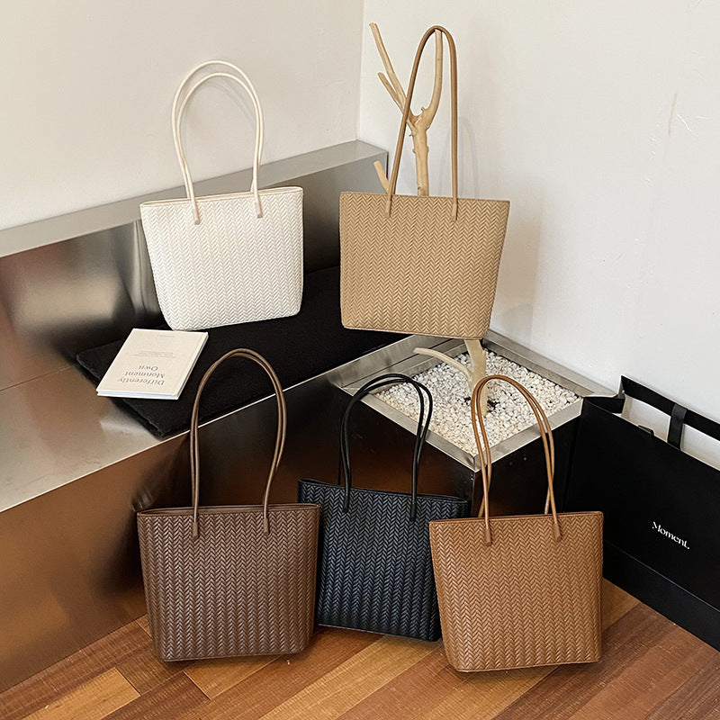 Wholesale Large-capacity woven handbag shoulder tote bag